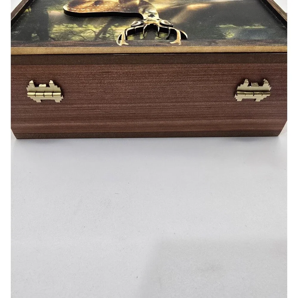 #97218 3D Laser Cut Buck Deer Keepsake Jewelry Wood Cedar Picture Box 7
